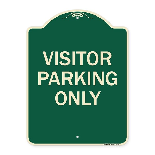 Signmission Parking Reserved Visitor Parking Heavy-Gauge Aluminum Architectural Sign, 24" x 18", G-1824-23376 A-DES-G-1824-23376 - main